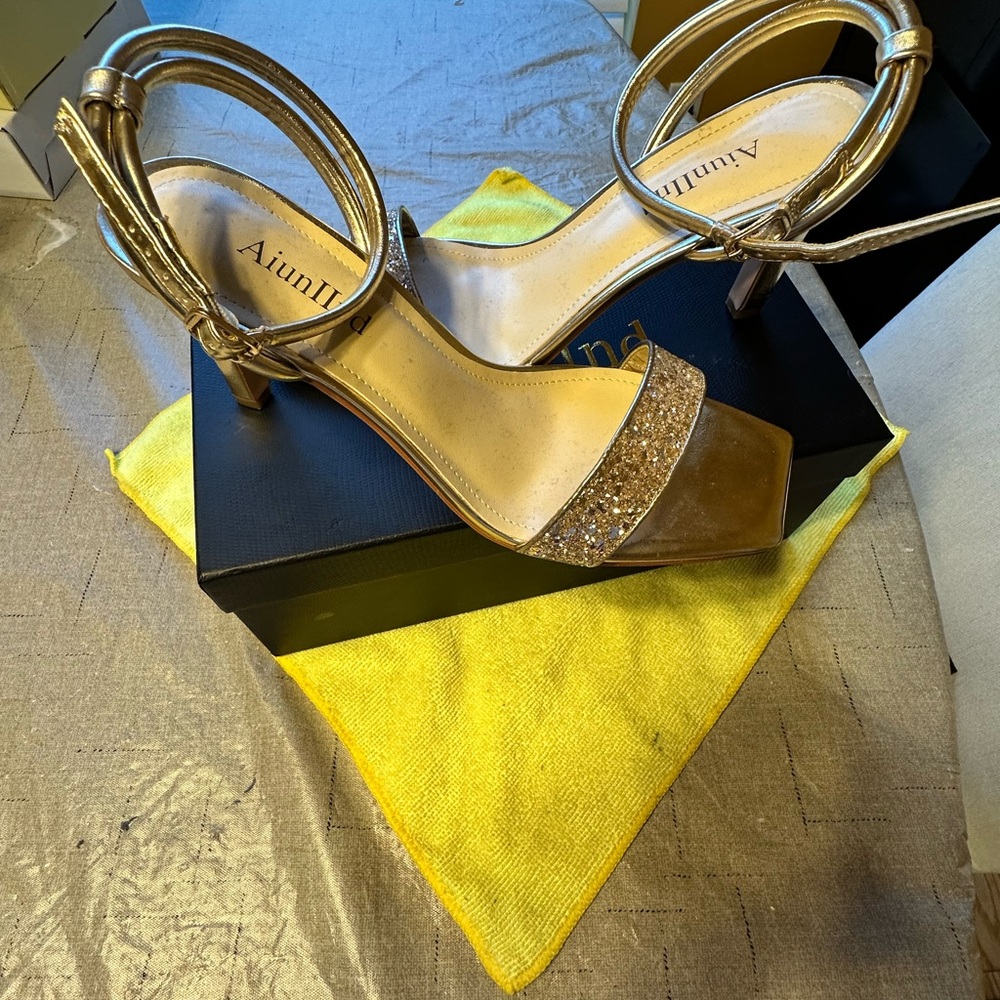 Gold Glitter Women's Heels